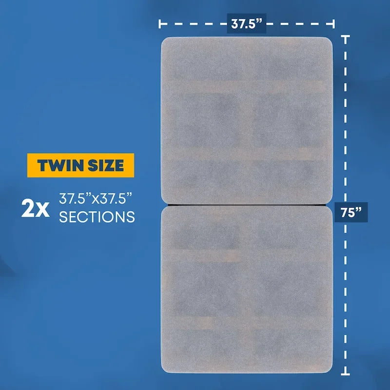 1.5 Split Wood Bunkie Board, Fully Assembled, Fabric Ventilation Cover - Replaces Wooden Slats or Box Spring for Bed Frames