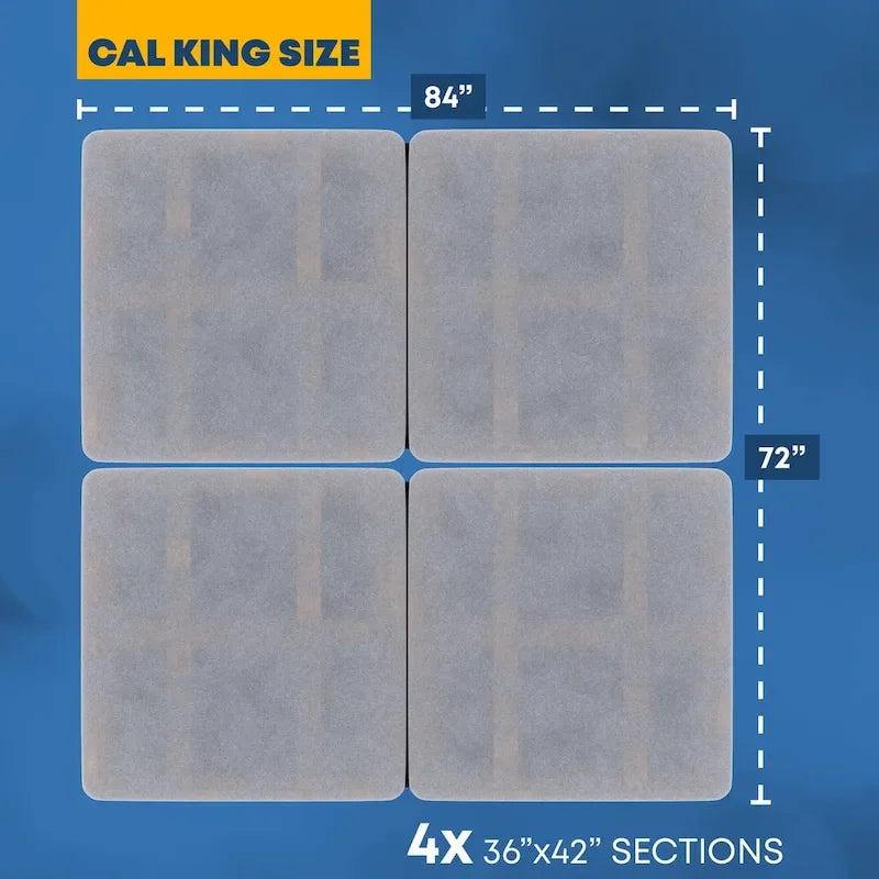 1.5 Split Wood Bunkie Board, Fully Assembled, Fabric Ventilation Cover - Replaces Wooden Slats or Box Spring for Bed Frames