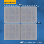 1.5 Split Wood Bunkie Board, Fully Assembled, Fabric Ventilation Cover - Replaces Wooden Slats or Box Spring for Bed Frames