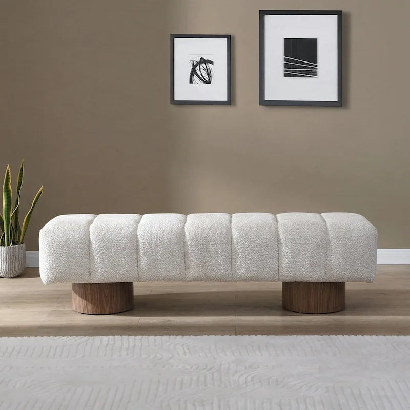No-Assembly End of Bed Entryway Bench Ottoman