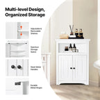 Corner Cabinet 32 with 2 Doors and Adjustable Shelves for Home Storage - 25.4 x 12.8 x 33.3 in