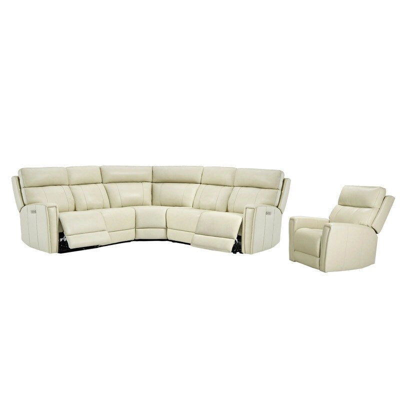 104 W Genuine Leather Power Sectional with Recliner Sofa Set with 3 Colors,Zero Gravity and 1 power armlesschair