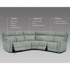 104 W Genuine Leather Power Sectional with Recliner Sofa Set with 3 Colors,Zero Gravity and 1 power armlesschair