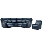 104 W Genuine Leather Power Sectional with Recliner Sofa Set with 3 Colors,Zero Gravity and 1 power armlesschair
