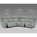104 W Genuine Leather Power Sectional with Recliner Sofa Set with 3 Colors,Zero Gravity and 1 power armlesschair