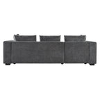 Chenille Upholstered Cloud Sofa L-Shaped Couch with Chaise Lounge & Storage