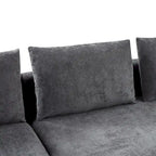 Chenille Upholstered Cloud Sofa L-Shaped Couch with Chaise Lounge & Storage