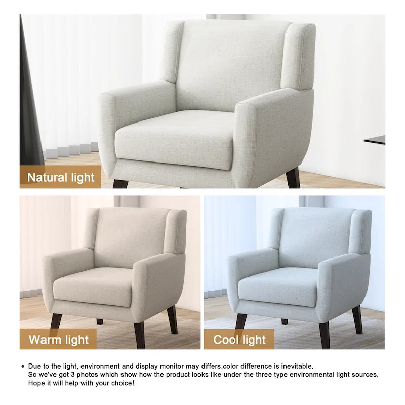 Upholstered Armchair with Wide Back Accent Chair