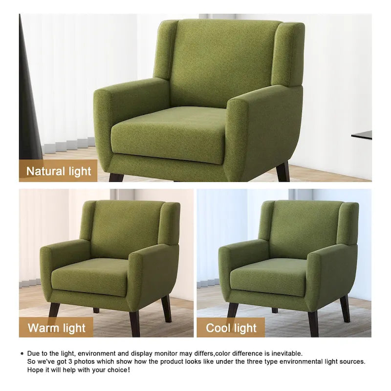 Upholstered Armchair with Wide Back Accent Chair