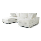 Soft Plush Upholstered Modular Sectional Sofa U-shaped Down Filled Living Room Couch-5 Seaters/6 Seaters