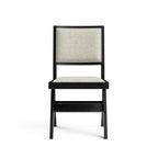 Evrena Modern 5-Piece Black Solid Wood 48-inch Round Dining Set
