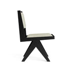 Evrena Modern 5-Piece Black Solid Wood 48-inch Round Dining Set