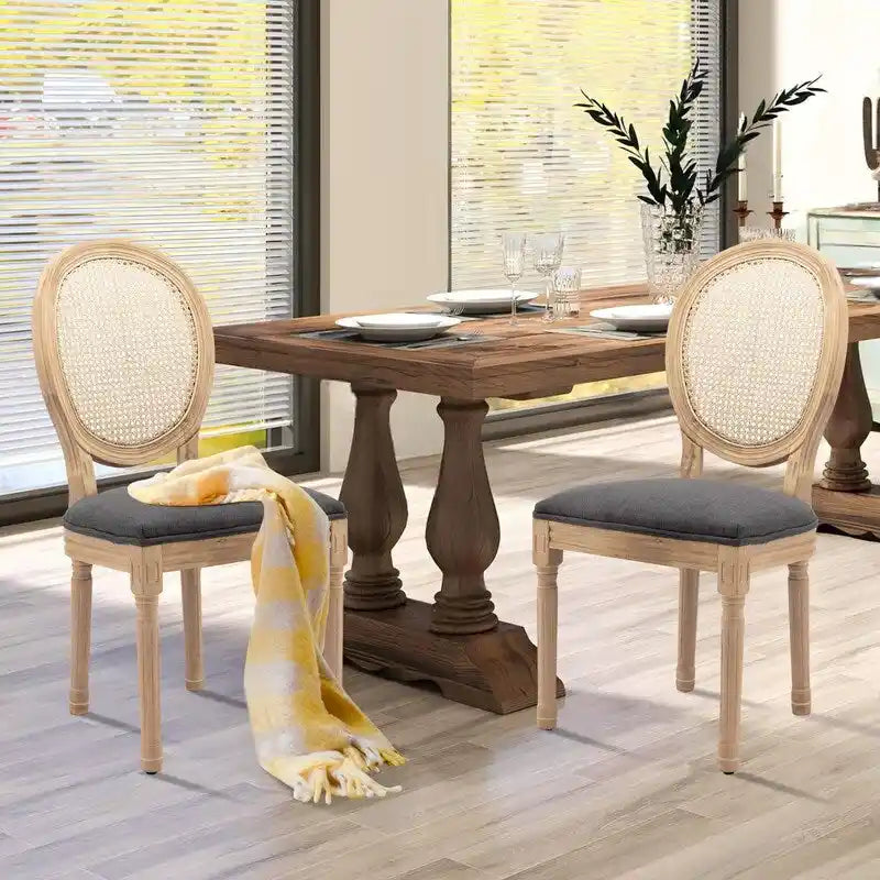 French Dining Chair with Nailhead Trim Set of 4