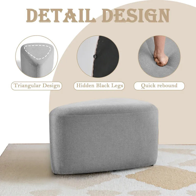 26 Footstools and Ottomans, Modern Fabric Pouf Ottoman