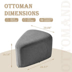 26 Footstools and Ottomans, Modern Fabric Pouf Ottoman