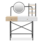 Modern Makeup Vanity with Mirror, Wireless Charging Station