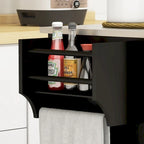 Rolling Kitchen Island Cart - Stainless Steel Top - 41.75W - with Storage