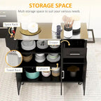 Rolling Kitchen Island Cart - Stainless Steel Top - 41.75W - with Storage