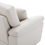 Upholstered Living Room Set, 4 Pieces - Faux Leather Chair, Loveseat, sofa with Ottoman