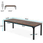 78.7 inches Extra Long Computer Desk 2 Person, Wide Double Office Writing Workstation