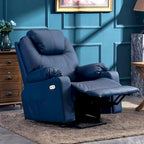 MCombo Electric Power Lift Recliner Chair Sofa with Massage and Heat, 3 Positions, USB Ports, Faux Leather 7040
