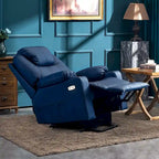 MCombo Electric Power Lift Recliner Chair Sofa with Massage and Heat, 3 Positions, USB Ports, Faux Leather 7040