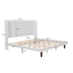 King Size Platform Bed Elegant High Headboard Bed Comfortable High Back Design