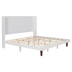 King Size Platform Bed Elegant High Headboard Bed Comfortable High Back Design