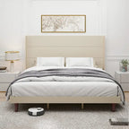 King Size Platform Bed Elegant High Headboard Bed Comfortable High Back Design