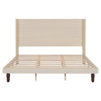 King Size Platform Bed Elegant High Headboard Bed Comfortable High Back Design