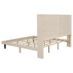 King Size Platform Bed Elegant High Headboard Bed Comfortable High Back Design