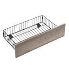 Metal Platform Bed with Drawers and Storage Headboard