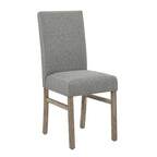 Rustic 5-Piece Dining Set with Small Space Rectangular Table & 4 Upholstered Chairs