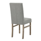 Rustic 5-Piece Dining Set with Small Space Rectangular Table & 4 Upholstered Chairs