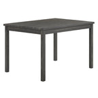 Rustic 5-Piece Dining Set with Small Space Rectangular Table & 4 Upholstered Chairs