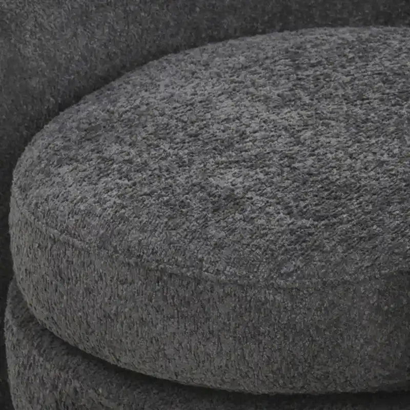 Boucle Accent Chair - Curved Back - Fully Assembled