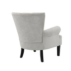Grey Modern 29 Upholstered Arm Chair with High-Density Foam and Channel Back