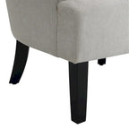 Grey Modern 29 Upholstered Arm Chair with High-Density Foam and Channel Back