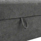 91.5 L-Shaped 4-Seat Sleeper Sofa with Pull-Out Bed and Storage