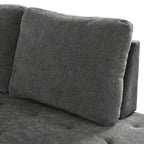 91.5 L-Shaped 4-Seat Sleeper Sofa with Pull-Out Bed and Storage