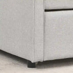 Twin Size Linen Upholstered Daybed Frame with Trundle & Tufted Backrest
