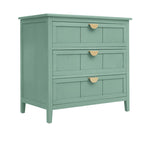 American Style 3-Drawer Vertical Chest Cabinet with Golden Handle for bedroom, living room