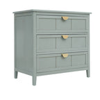 American Style 3-Drawer Vertical Chest Cabinet with Golden Handle for bedroom, living room