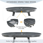 5-Piece Wooden Dining Table Set with Round Extendable Table & 4 Chairs