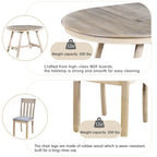 5-Piece Wooden Dining Table Set with Round Extendable Table & 4 Chairs
