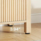 71 Tall Arched 5-Tier Shoe Cabinet with Doors - Natural