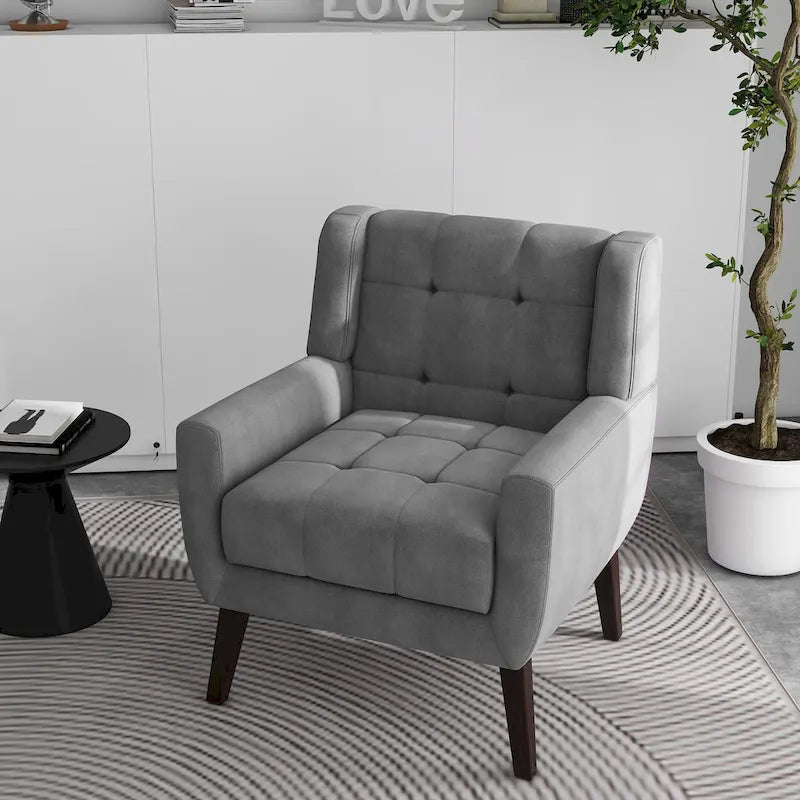 Tufted Arm Chair Upholstered Lounge Chair