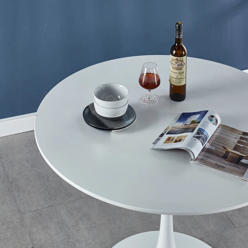 White Tulip Table Mid-century Dining Table for 4-6 people