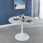 White Tulip Table Mid-century Dining Table for 4-6 people