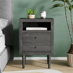 Nystrom Mid Century Modern 2 Drawer Nightstand by